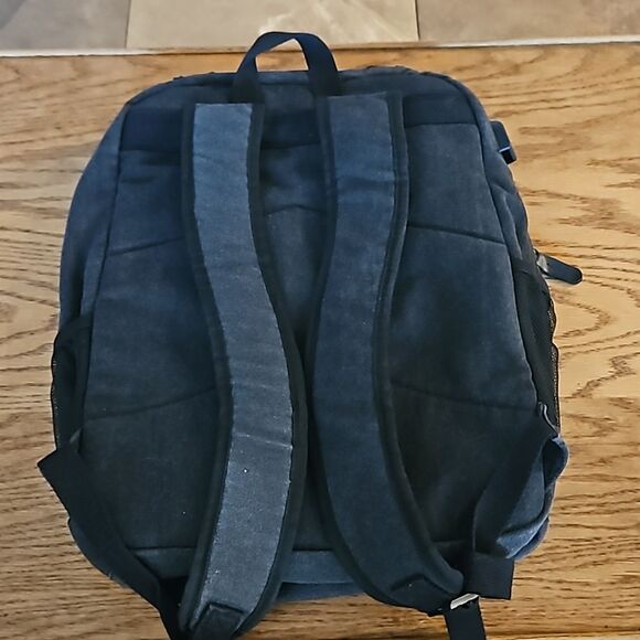 Bella Russo Charcoal Canvas Backpack - Multi Pocket USB Port Laptop main image 7